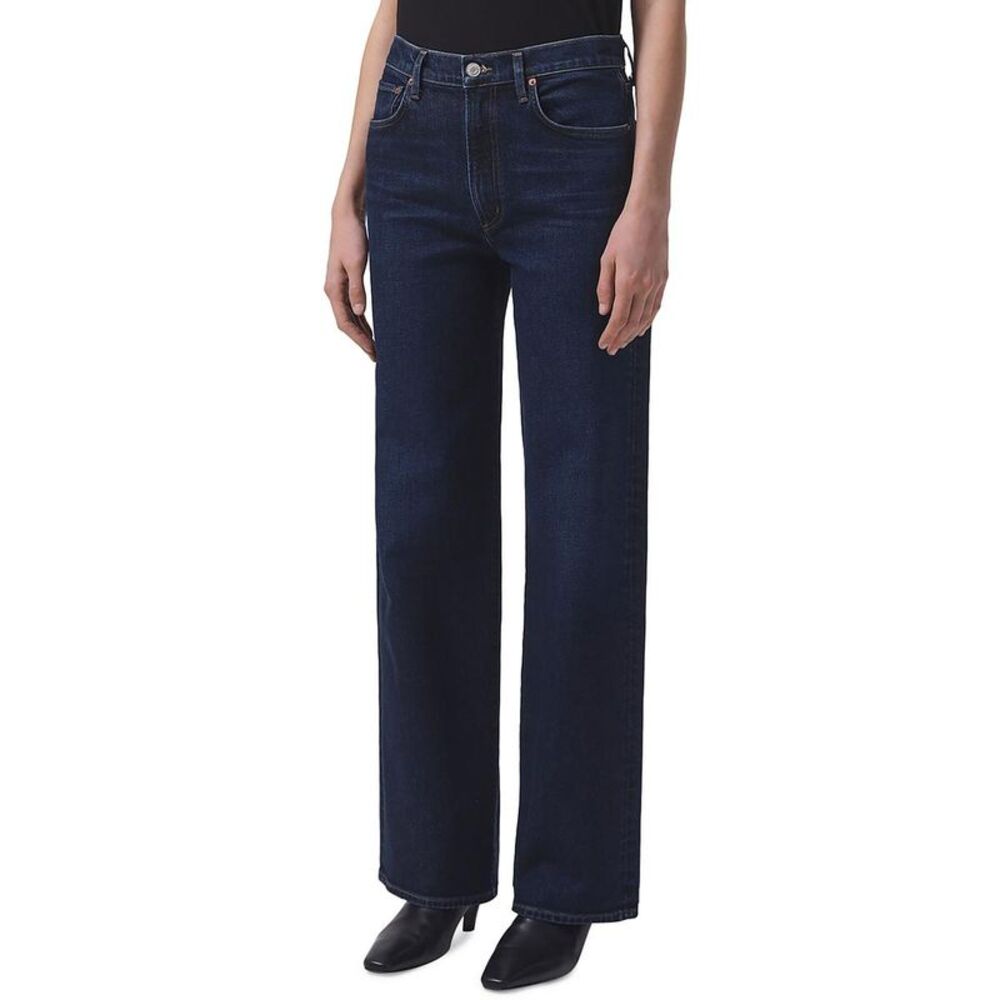 Agolde Womens Harper Blue Mid Rise Relaxed Denim Straight Leg Jeans NWOT